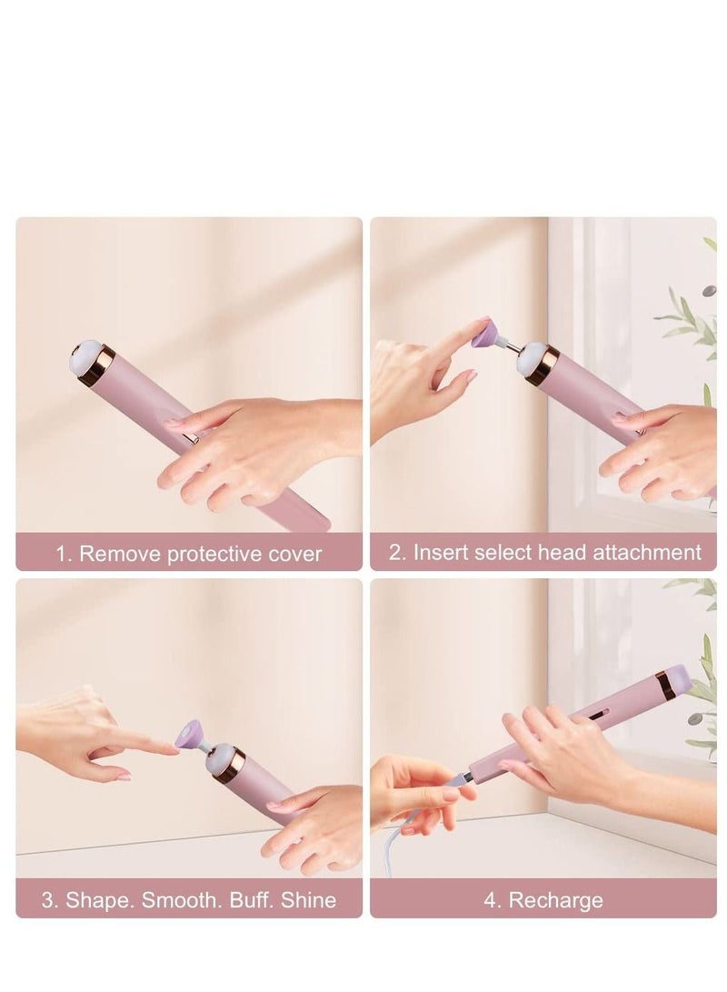 KASTWAVE Nail Set, Electric Nail File Has Positive and Negative 4 Speeds Cuticle Trimmer, Battery Operated Manicure Set and Pedicure Tools，let You Have Your Own Beauty Salon - Image 5