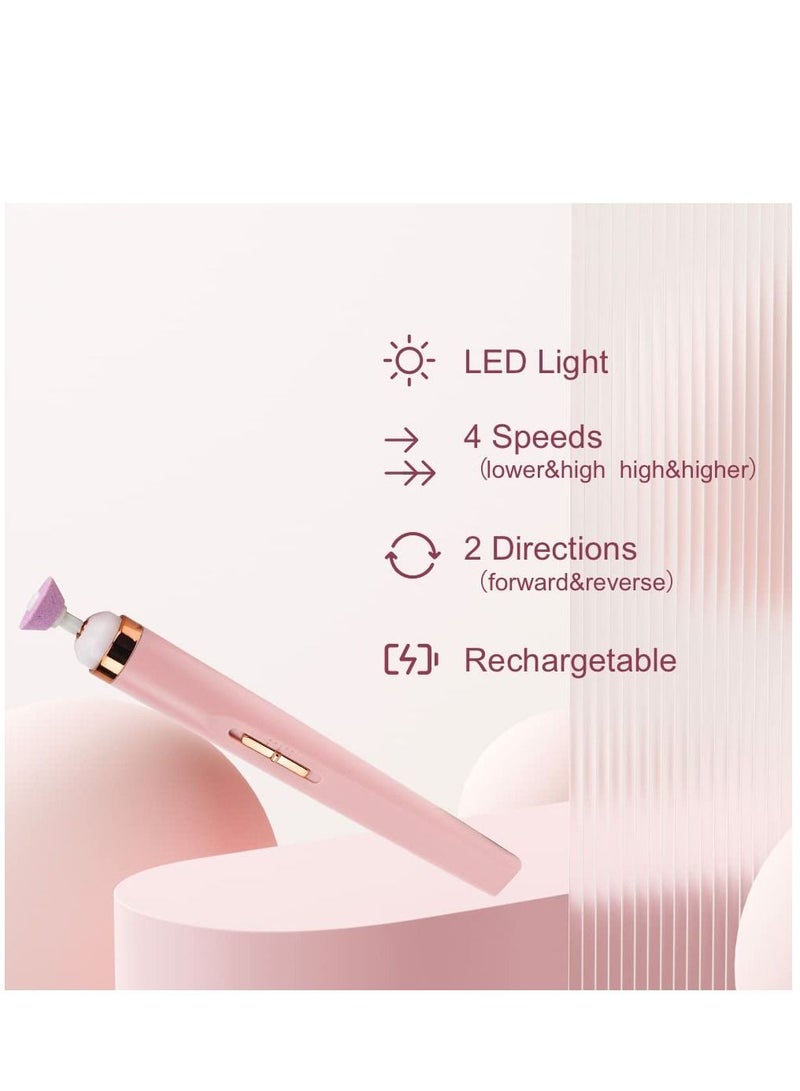 KASTWAVE Nail Set, Electric Nail File Has Positive and Negative 4 Speeds Cuticle Trimmer, Battery Operated Manicure Set and Pedicure Tools，let You Have Your Own Beauty Salon - Image 3