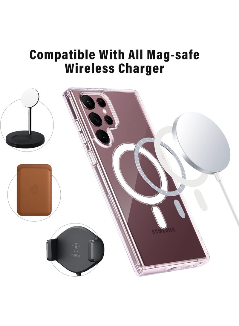 جراب شفاف من نوع الماج سيف متوافق مع هاتف سامسونج جلاكسي اس 22 الترا - Image 2