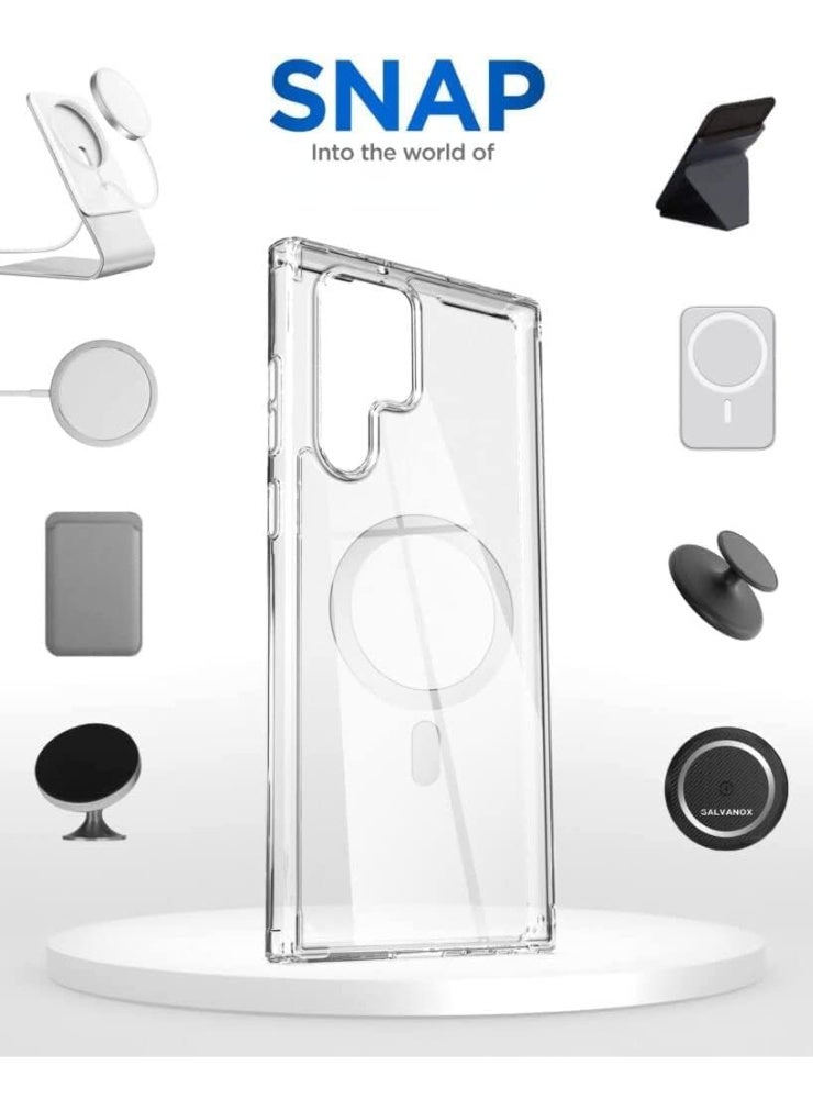 جراب شفاف من نوع الماج سيف متوافق مع هاتف سامسونج جلاكسي اس 22 الترا - Image 5