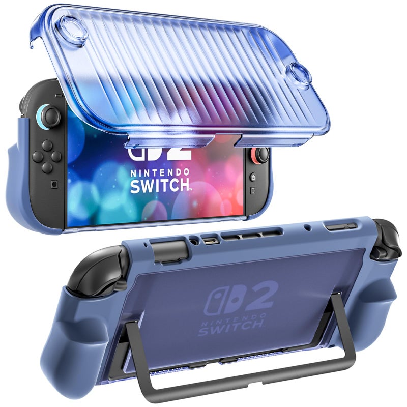 Honghao Dockable Case for Nintendo Switch 2 Pro Travel Integrated Cover for Switch 2 2025Foldable Case for Nintendo 2 Joycon Blue - Image 2