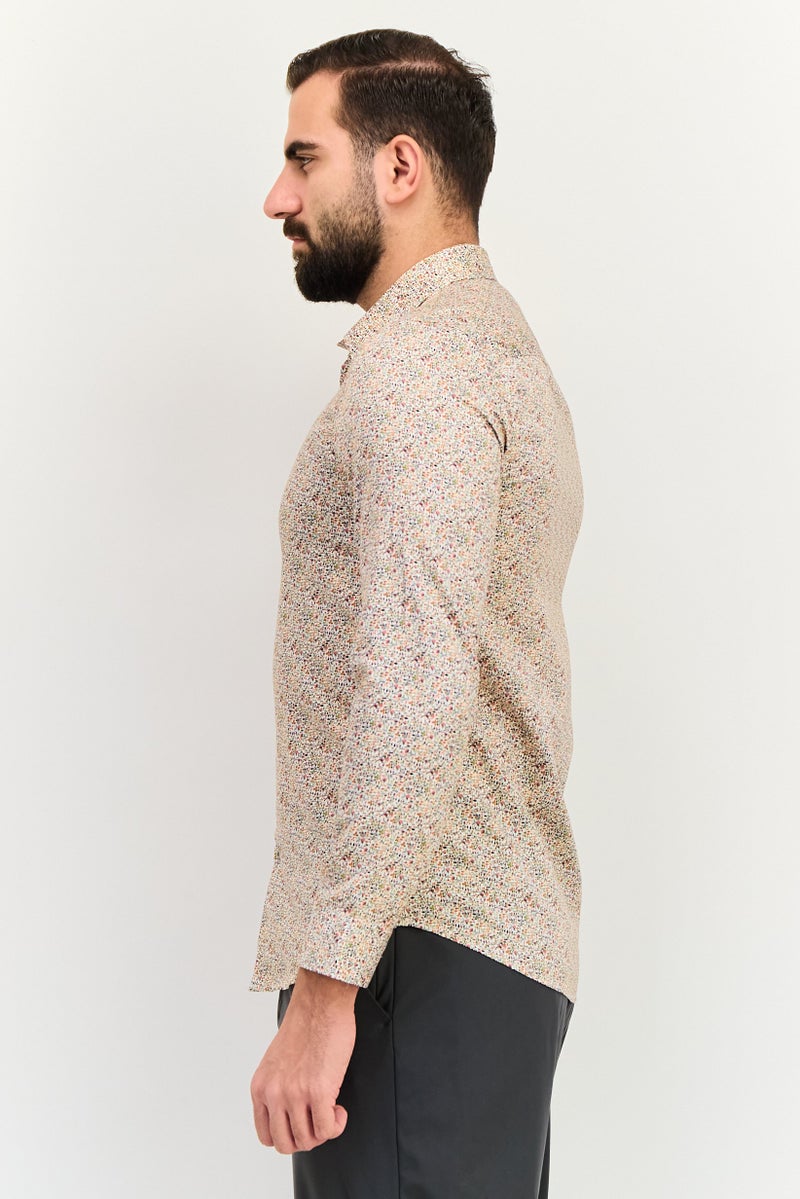 JACK & JONES قميص رجالي بأكمام طويلة بتصميم مطبوع نحيف، متعدد الألوان - Image 2