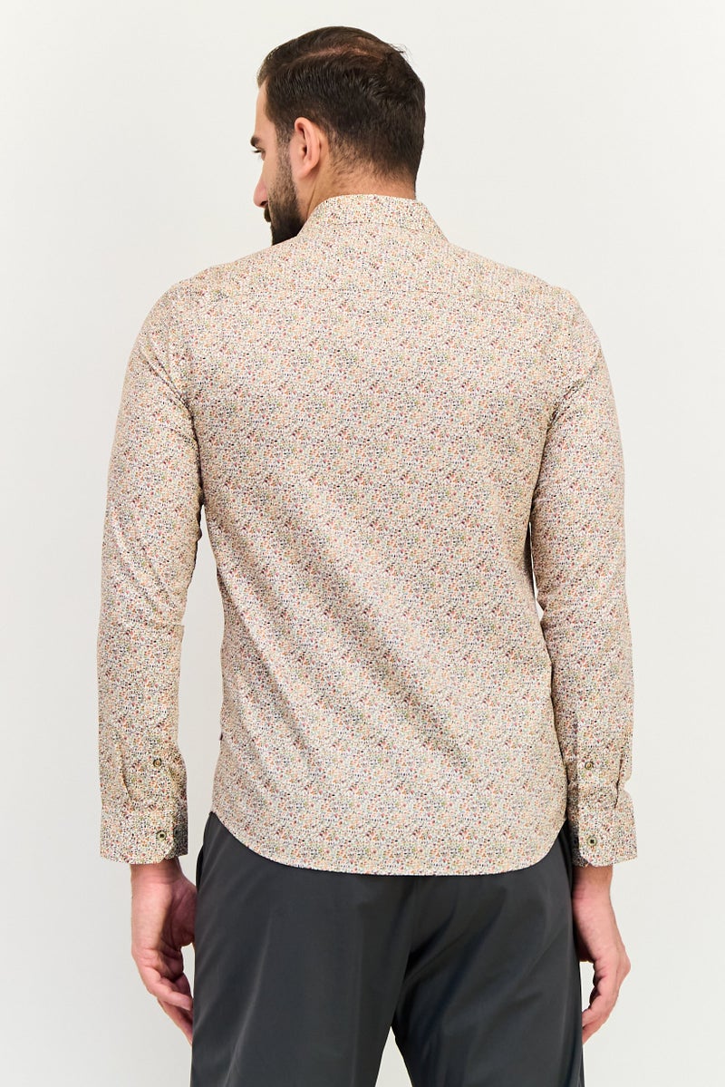 JACK & JONES قميص رجالي بأكمام طويلة بتصميم مطبوع نحيف، متعدد الألوان - Image 4