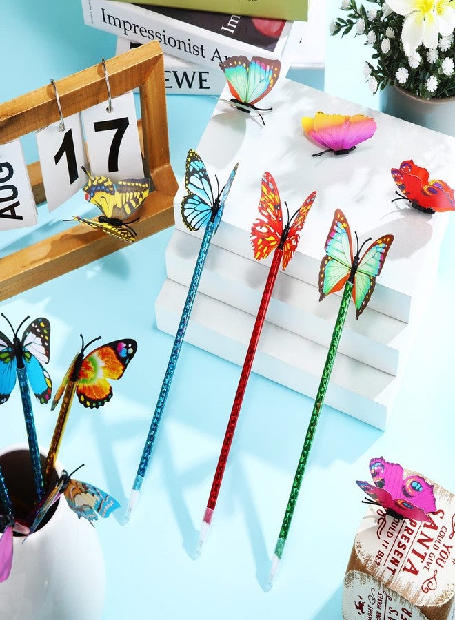 Spakon 36 Pcs Flower and Butterfly Pens Bulk Ballpoint Pens Butterfly Office Writing Supplies Floral Party Writing Pen Gifts for Home Classroom Teacher Student(Stylish Style) - Image 2