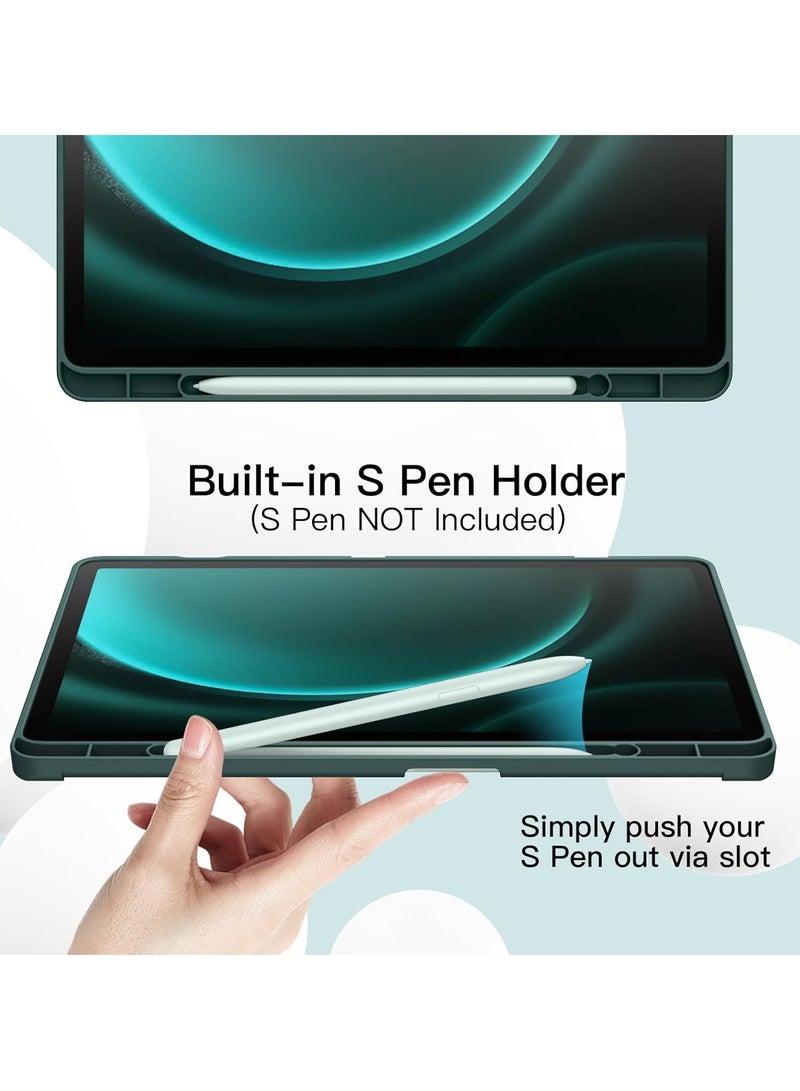 DUSALA Case for Samsung Galaxy Tab S9 FE / S10 FE 10.9 Inch with S Pen Holder, Soft TPU Tri-Fold Stand Protective Tablet Cover, Support S Pen Charging, Auto Wake/Sleep - Image 3