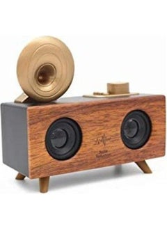 Toptan Bulurum Antique Classic Wooden Retro Design Bluetooth Speaker Fm Radio Gramophone B6 Music Box  - Image 2