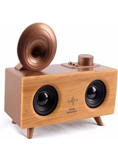 Toptan Bulurum Antique Classic Wooden Retro Design Bluetooth Speaker Fm Radio Gramophone B6 Music Box  - Image 1