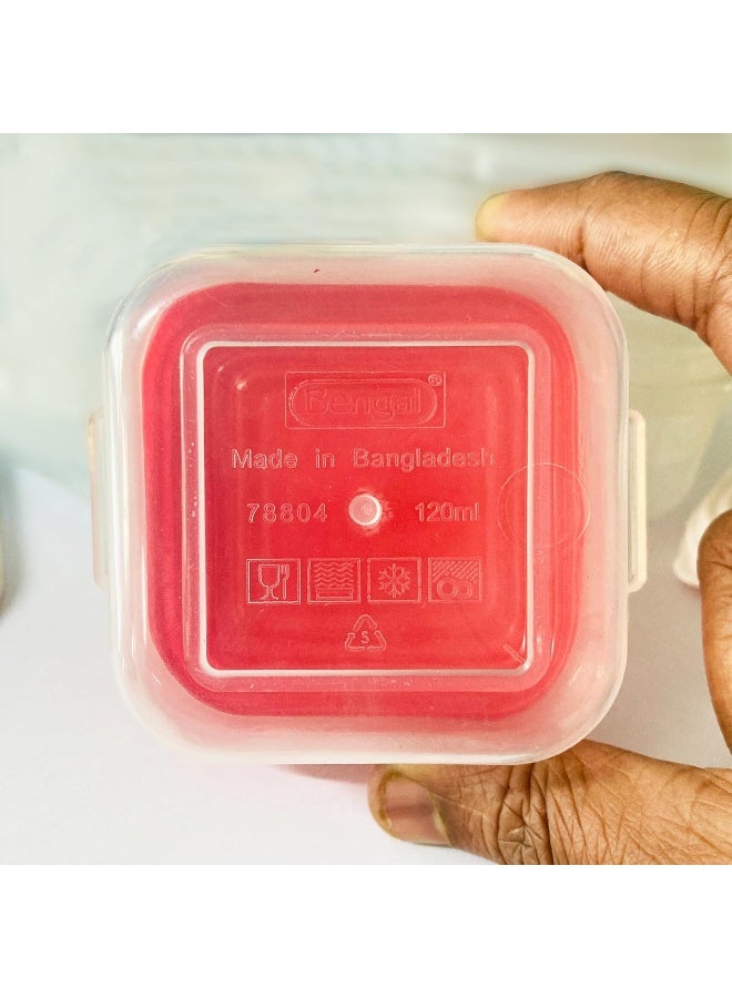 ARSUK Baby Food Storage Containers 120ml - Reusable Small Freezer Jars with Leak Proof Lids - Travel Friendly Baby Weaning Snack Pots - Dishwasher, Freezer  Microwave Safe, BPA Free (Pack of 8) - Image 4