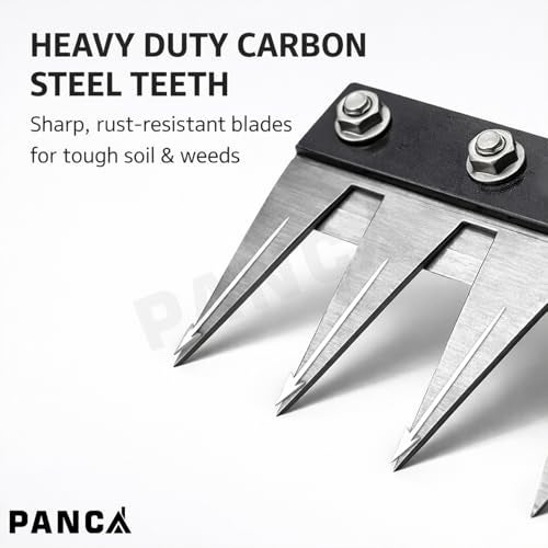PANCA 8-Tine Garden Rake – Heavy-Duty Carbon Steel Handle for Soil Loosening, Weeding, Lawn & Yard Cleaning – Multipurpose Outdoor Gardening Tool (8 Teeth Rake) - Image 5