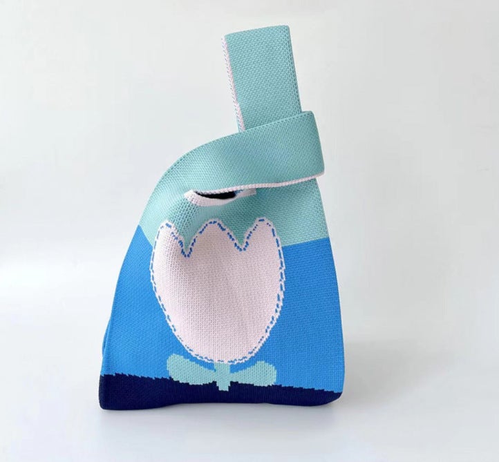 Knitted Bag, Women'S Knitted Handbag, Tote Bag, Portable Storage Bag For Going Out, Korean Style Gift Bag, Crossbody Bag - Image 1