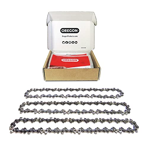 Oregon 3-Pack Chainsaw Chain 3/8" LP Pitch, .050" (1.3 mm) Gauge for 16" (40cm) Bar, 56 Drive Links – Low-kickback Replacement Saw Chain, Fits Husqvarna, Echo, Ryobi, Greenworks, Craftsman and more - Image 1