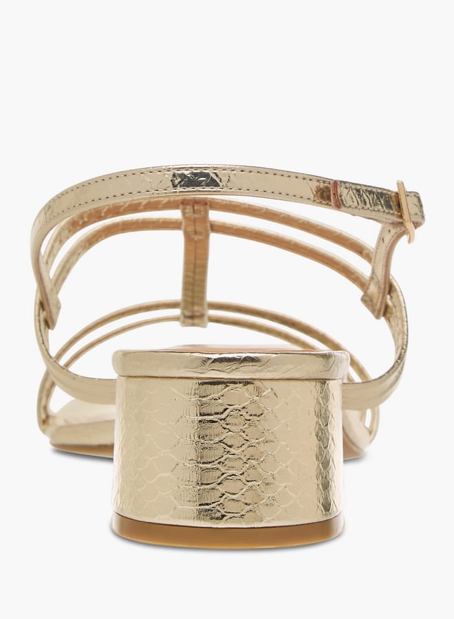 سيليست صنادل نسائية بحزام خلفي بكعب عريض - Image 4