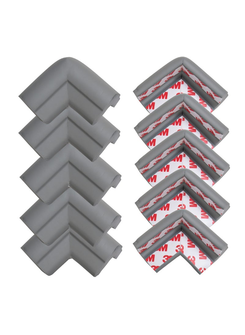 Baybee 10 PCs Baby Safety Corner Guards, Baby Proofing Corner Guards - 3mm Pre-Taped Corner Protectors -Child Safety Edge Cushion Guards for Sharp Edges Protector of Furniture Grey - Image 1