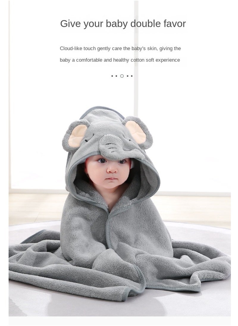 Generic - 1-Piece Lovely Grey Elephant Baby Blanket - Image 1