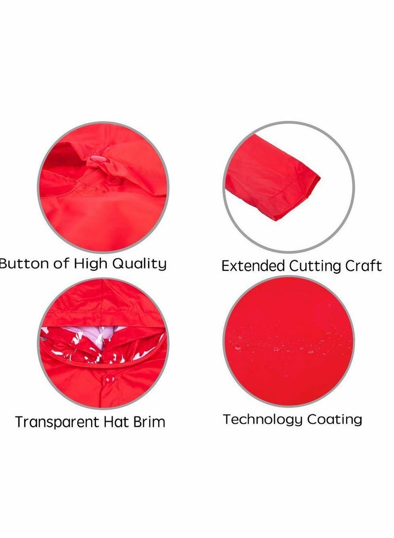 SYOSI Children Raincoats, Kids Cartoon Raincoat Children's, Reusable Raincoat with Hoods Hat and Sleeves Rain Cloak Perfect for Protect Your Child Size L - Image 5