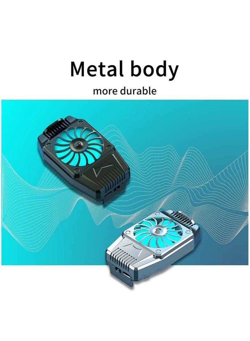 Captaintech Cell Phone Cooler, Mobile Phone Radiator for Playing Games Watching Videos with LED Light, Cooler Controller Compatible for Universal iPhone/Android Smartphone - Image 4