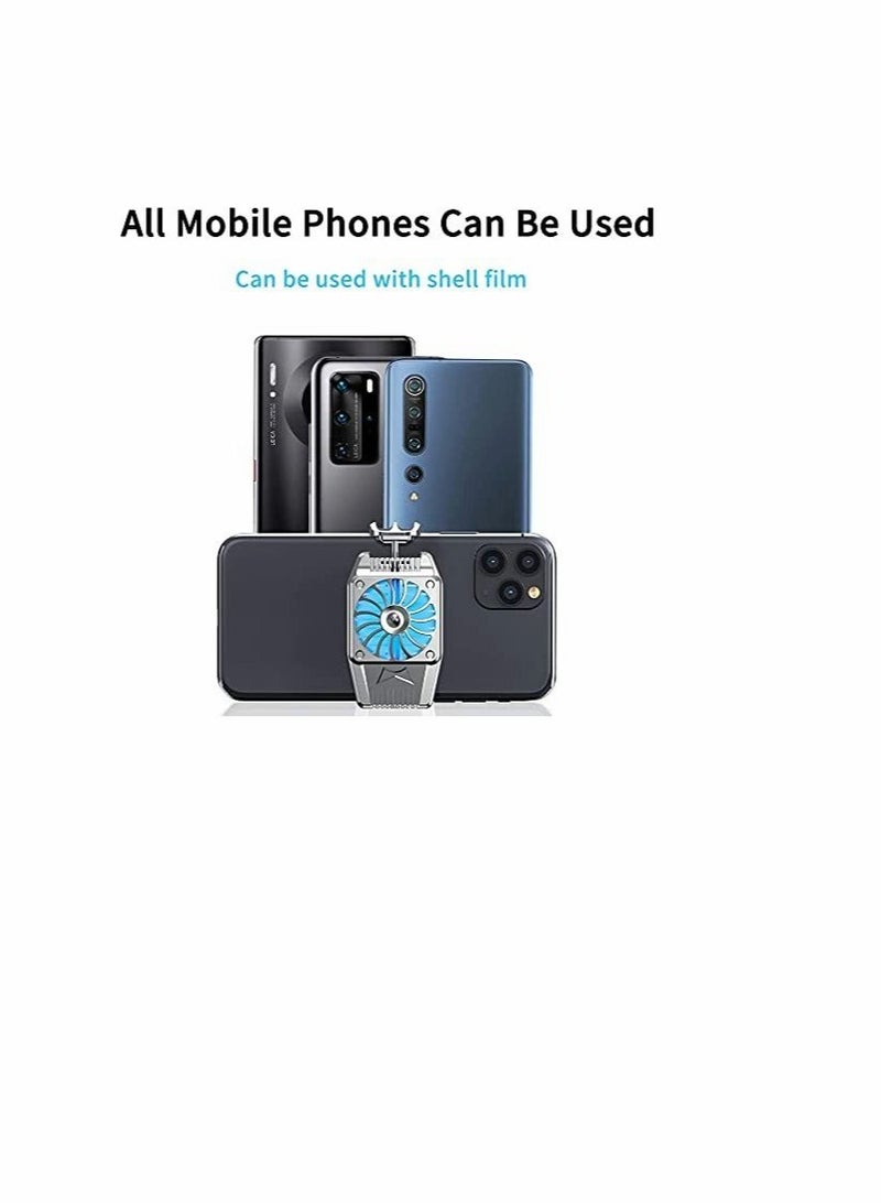 Captaintech Cell Phone Cooler, Mobile Phone Radiator for Playing Games Watching Videos with LED Light, Cooler Controller Compatible for Universal iPhone/Android Smartphone - Image 3