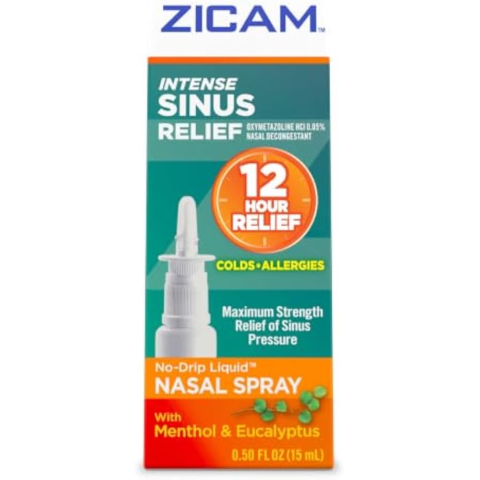 Zicam Intense Sinus Relief No-Drip Nasal Spray, 0.50 Fl Oz - Image 1