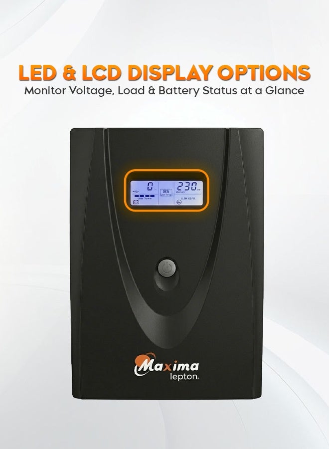 Maxima Solar Maxima UPS Lepton 3KVA Without Battery | Supports External Battery Bank | Online UPS for Home, Office & Commercial Backup - Image 2