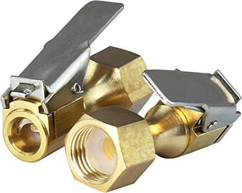 EPAuto 2 Pack Open Flow Straight Lock-On Air Chuck with Clip for Tire Inflator - Image 4