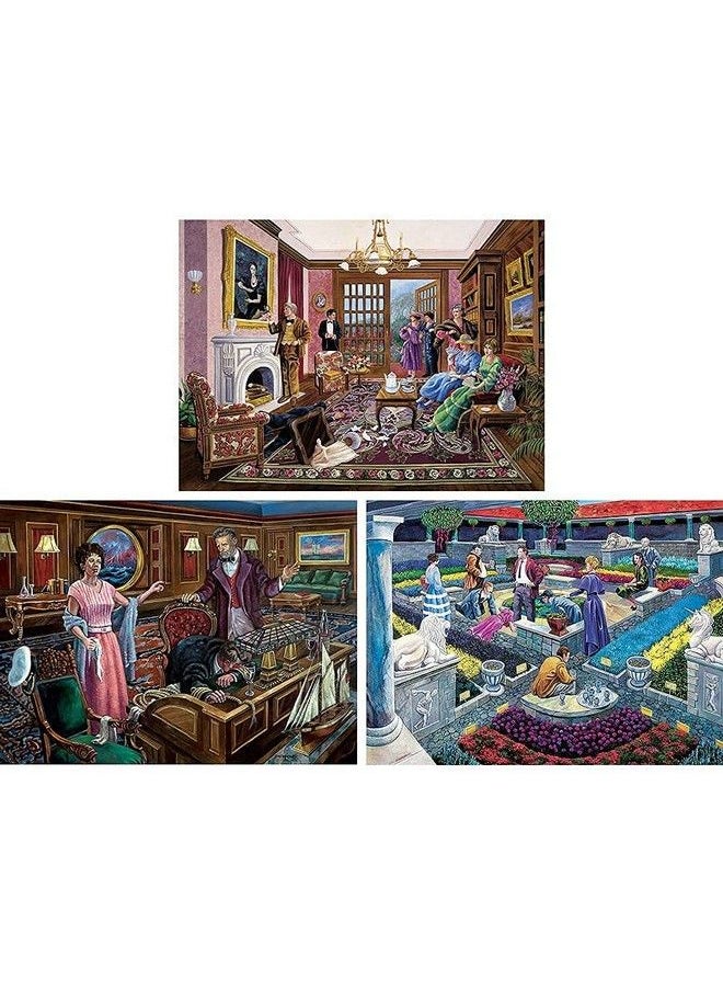 Bits and Pieces 3 In 1 Multi Pack 500 Piece Jigsaw Puzzles For Adults 500 Pc Large Piece Mystery Puzzle Set By Gene Dieckhoner 18" X 24"  - Image 3