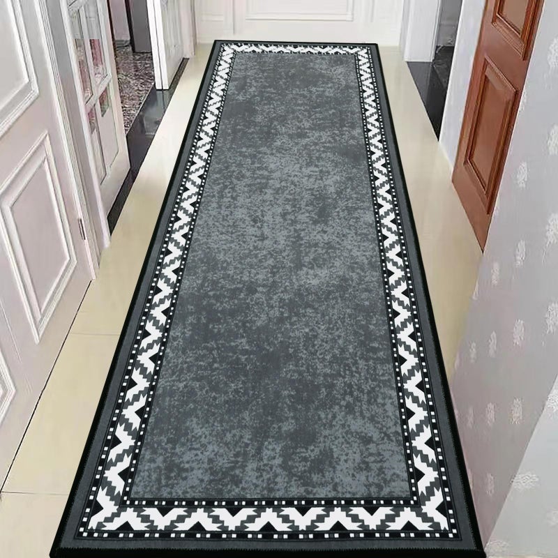 Rururug Carpet Runner Rugs 66x180 cm Grey Hallway Runner Kitchen Rugs Non Slip Washable Low Pile