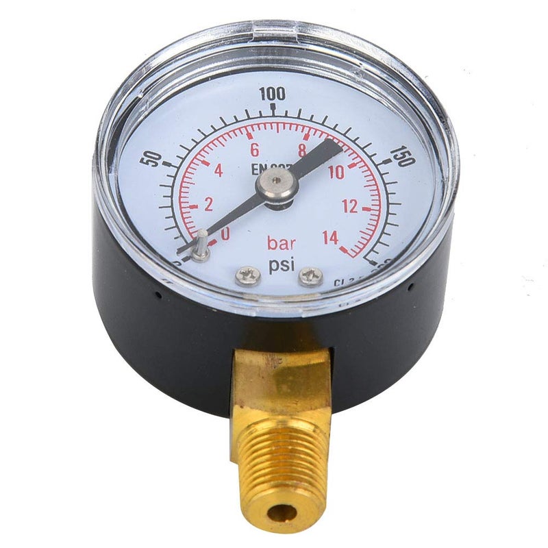 Mechanical Pressure Gauge 1 8 Inch BSPT Bottom Mount Transparent Dial 0 30 Psi 0 2 Bar - Image 4