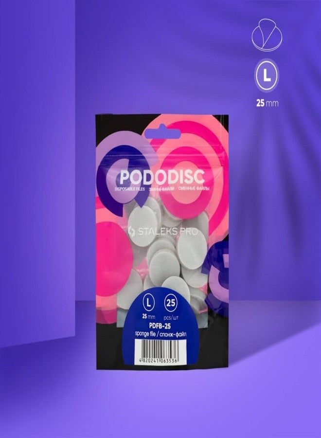 ستالكس برو أقراص باديكير STALEKS PRO للاستخدام مرة واحدة - إسفنجات PODODISC L EXPERT 25 (25 قطعة) - Image 1