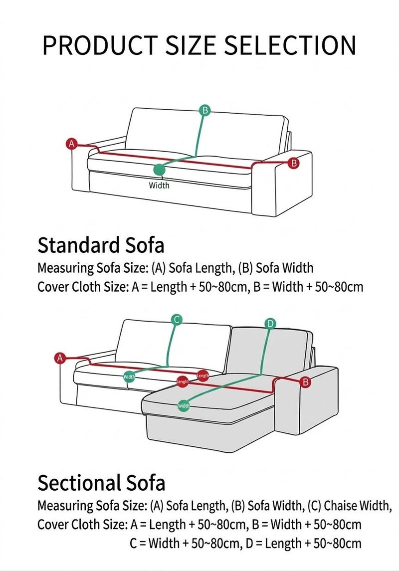 CME Ruffled Sofa Cushion Cover, Classic Elegant Style, Premium Anti-Slip and Scratch-Resistant Sofa Slipcover - Image 2
