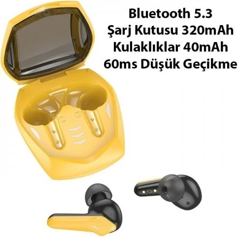 بولهاموبيل Polham BT5.3V Bluetooth Headset with Game Mode, No Sound Delay, Microphone, Long Charging, Gaming Headset