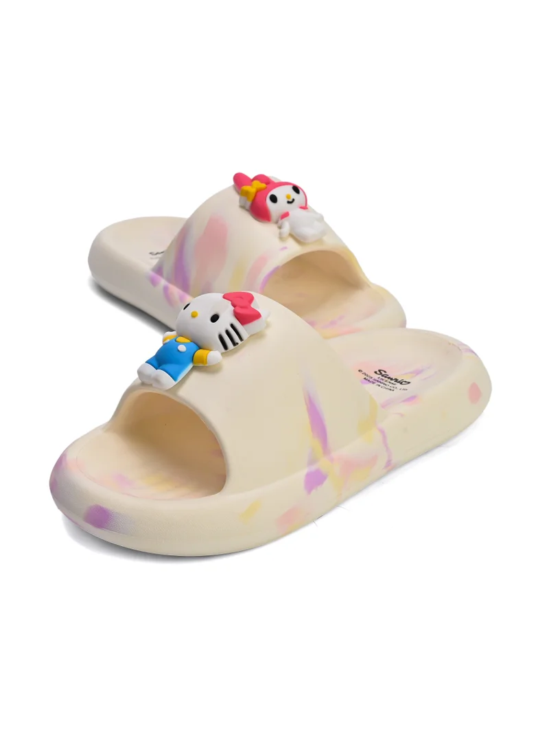 أوربانهاول UrbanHaul Girls Sanrio Hellokitty & Frnds Print Slip on Sliders For Kids Suitable for Daily Use :- Multicolour