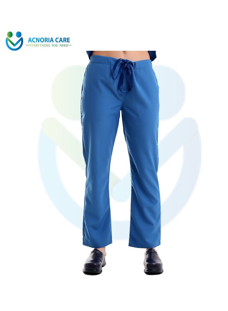 اكنوريا كير سكراب طبي نسائي مكون من قطعتين بلوزة وسروال 25% فيسكوز 75% بوليستر لون ازرق - مقاس M - من اكنوريا كير - Image 4