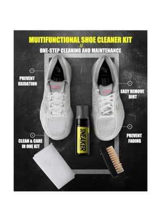 Shoe and Sneaker Cleaner Kit, Easy Detergent for Sneakers Athletic Shoes - Water-Free Foam Sneaker Cleaner with Shoe Brush and Shoe Cloth Easy, Gentle Rub Design | 3 in 1 Stain Remover Spray Removes Dirt, Grime and Grass - view 5