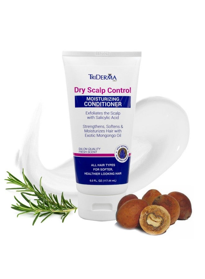 تراي ديرما بلسم الشعر المرطب العميق للتحكم في فروة الرأس الجافة من TriDerma - علاج بجودة الصالونات - حمض الساليسيليك، يقشر ويغذي ويقوي الشعر - زيت المونجونجو والروزماري الغريب - 6 أونصة - Image 1