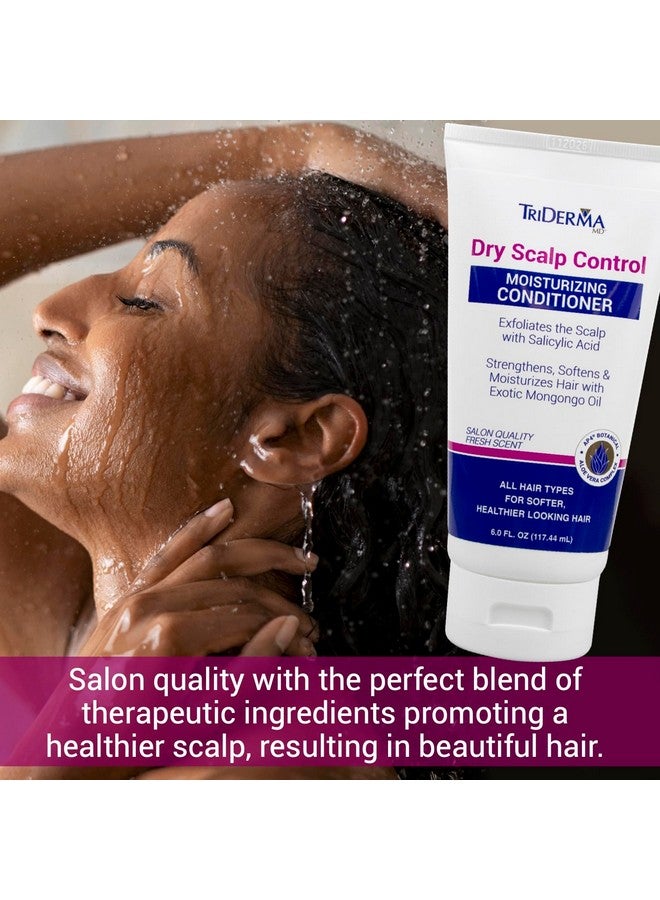 تراي ديرما بلسم الشعر المرطب العميق للتحكم في فروة الرأس الجافة من TriDerma - علاج بجودة الصالونات - حمض الساليسيليك، يقشر ويغذي ويقوي الشعر - زيت المونجونجو والروزماري الغريب - 6 أونصة - Image 2