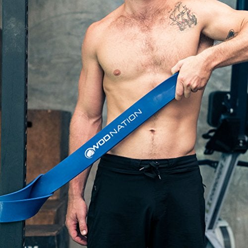 WOD Nation WOD Time Resistance Band for Pull-Up Assistance - 65-175 lb, Blue, 41 in - Thick Exercise & Stretching Band for Pull-Ups & Calisthenics - Image 4