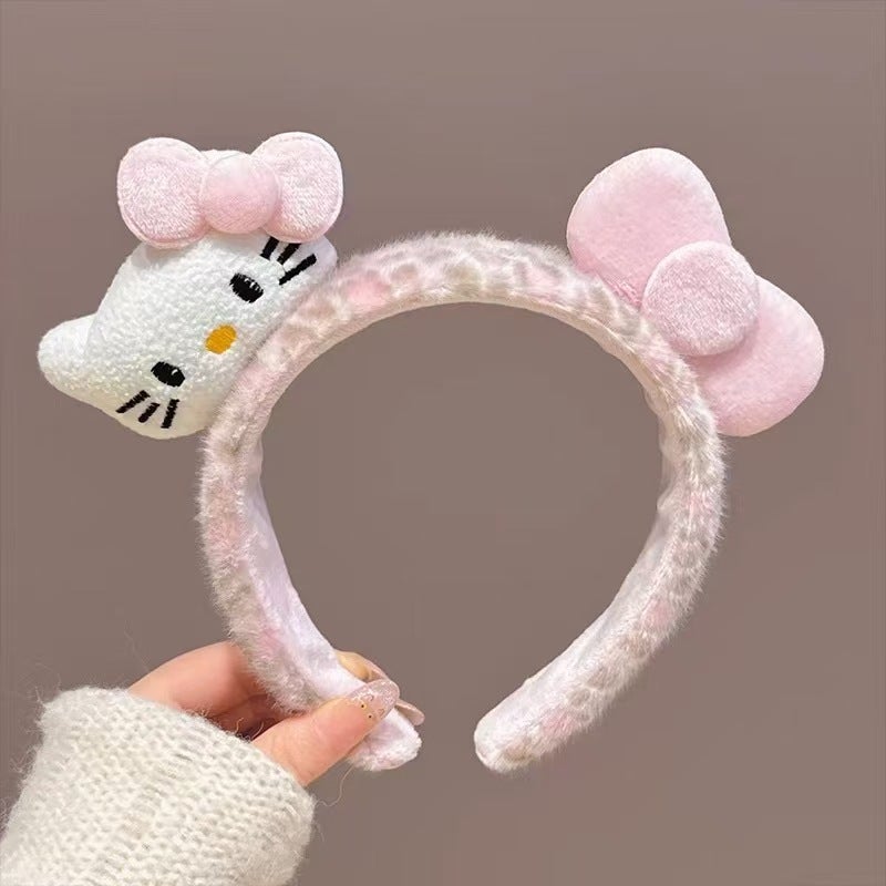 Cat-shaped headband for girls, creative hairband for photos, cute children's hair accessories, party headbands, hair ties (pink)
