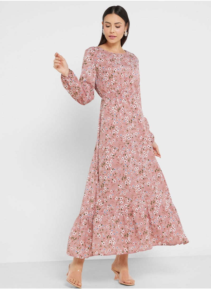 ELLA - Ditsy Print Dress - Image 1