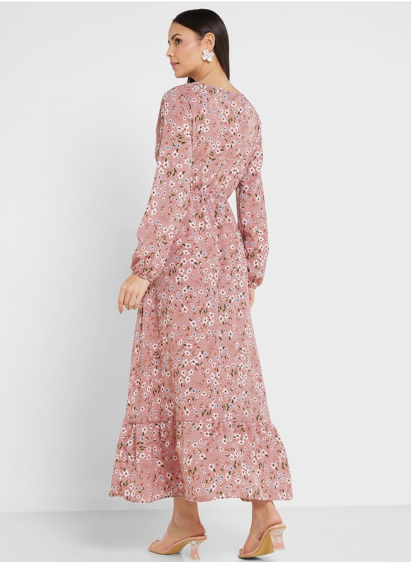 ELLA - Ditsy Print Dress - Image 1