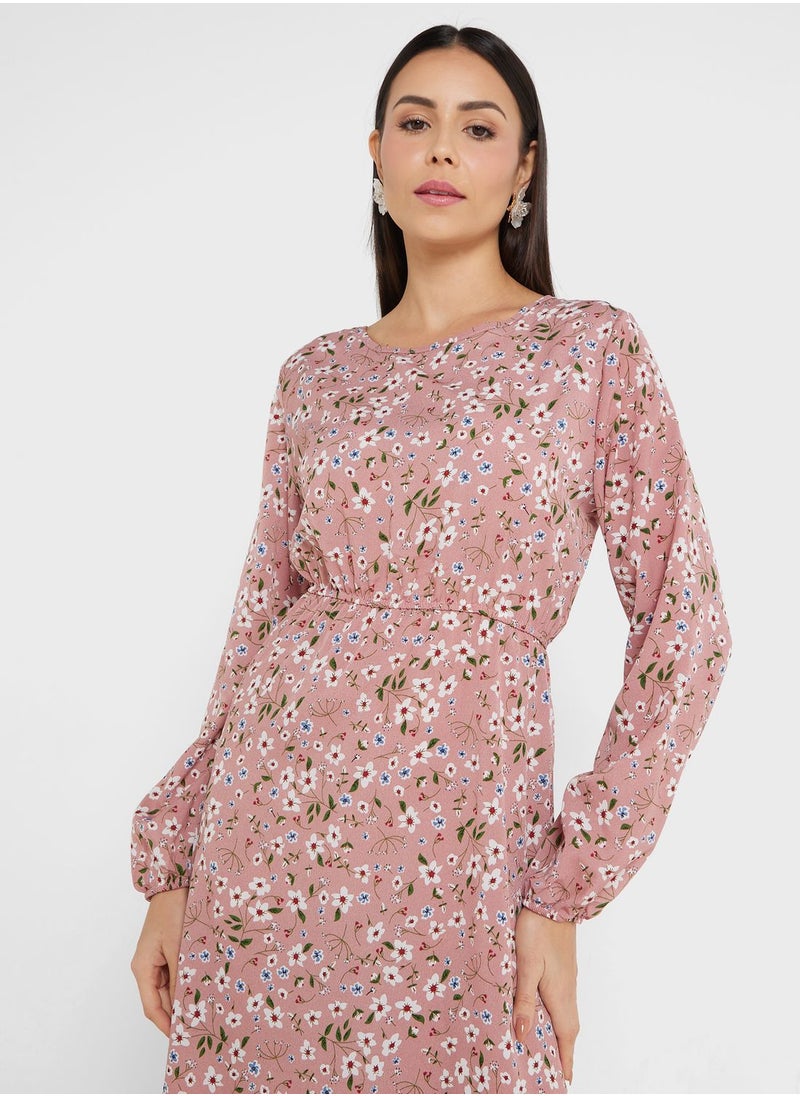 ELLA - Ditsy Print Dress - Image 1