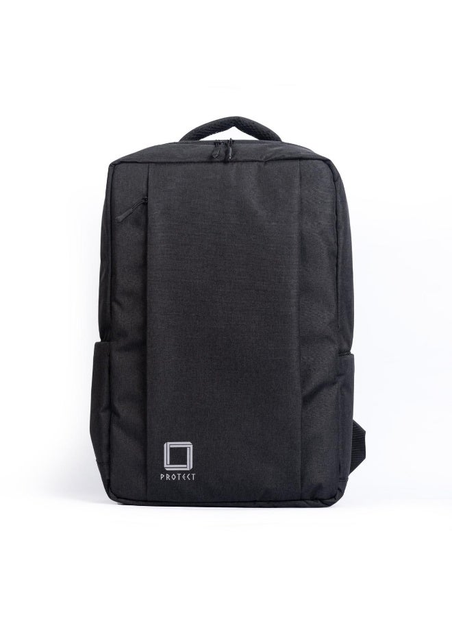 PROTECT Laptop Backpack 17.3 Inch Business & Travel Bag with Safety Bubble Protection - Black - Image 1