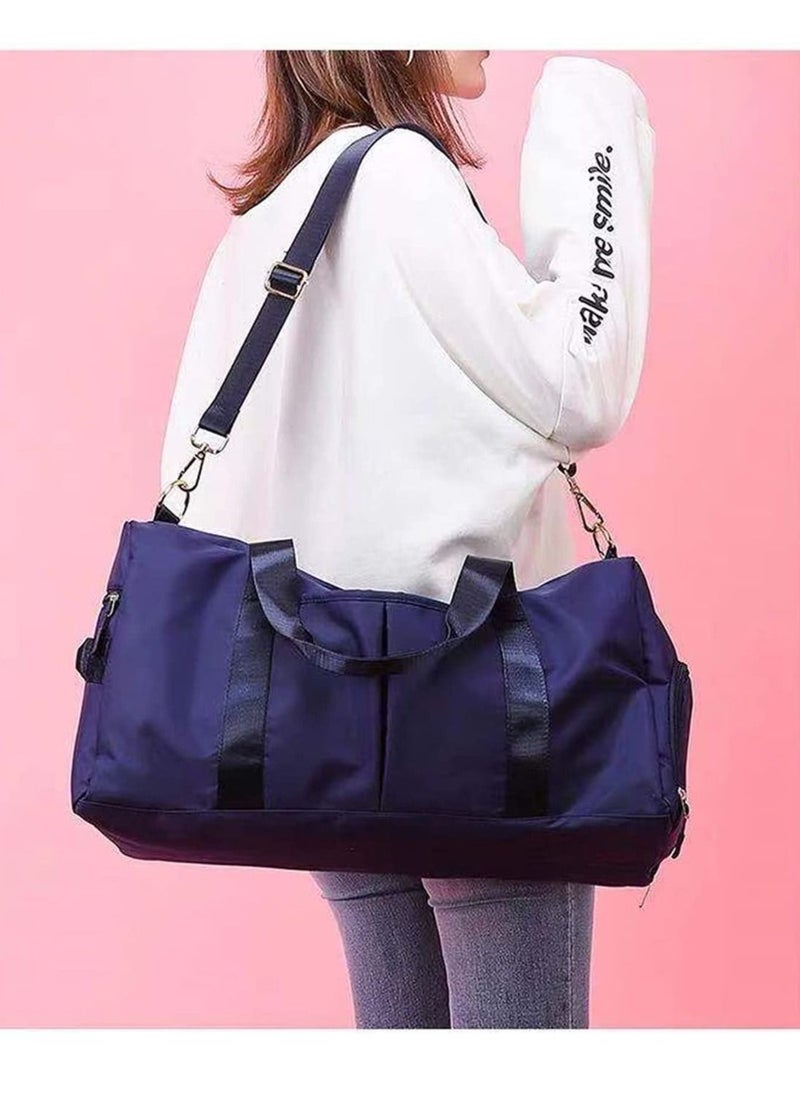 erorex - Dry Wet Separated Waterproof Sport Duffle Bag with Shoes Compartment Dark Blue - Image 1