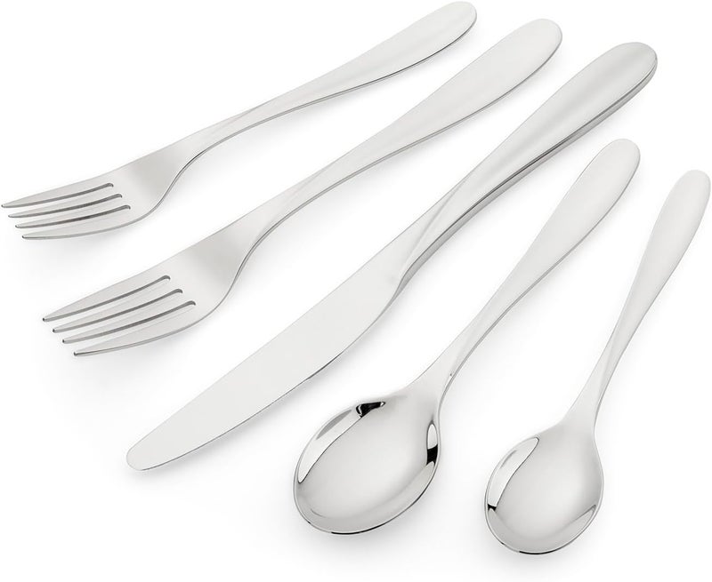 Spode طقم أدوات المائدة من سبود كيت كيمب 20 قطعة من الفولاذ المقاوم للصدأ 1810 آمن في غسالة الصحون أدوات تقديم متعددة الاستخدامات مثالية للمقبلات والحلويات والوجبات الخفيفة مثالية للمنزل والتجمعات - Image 5