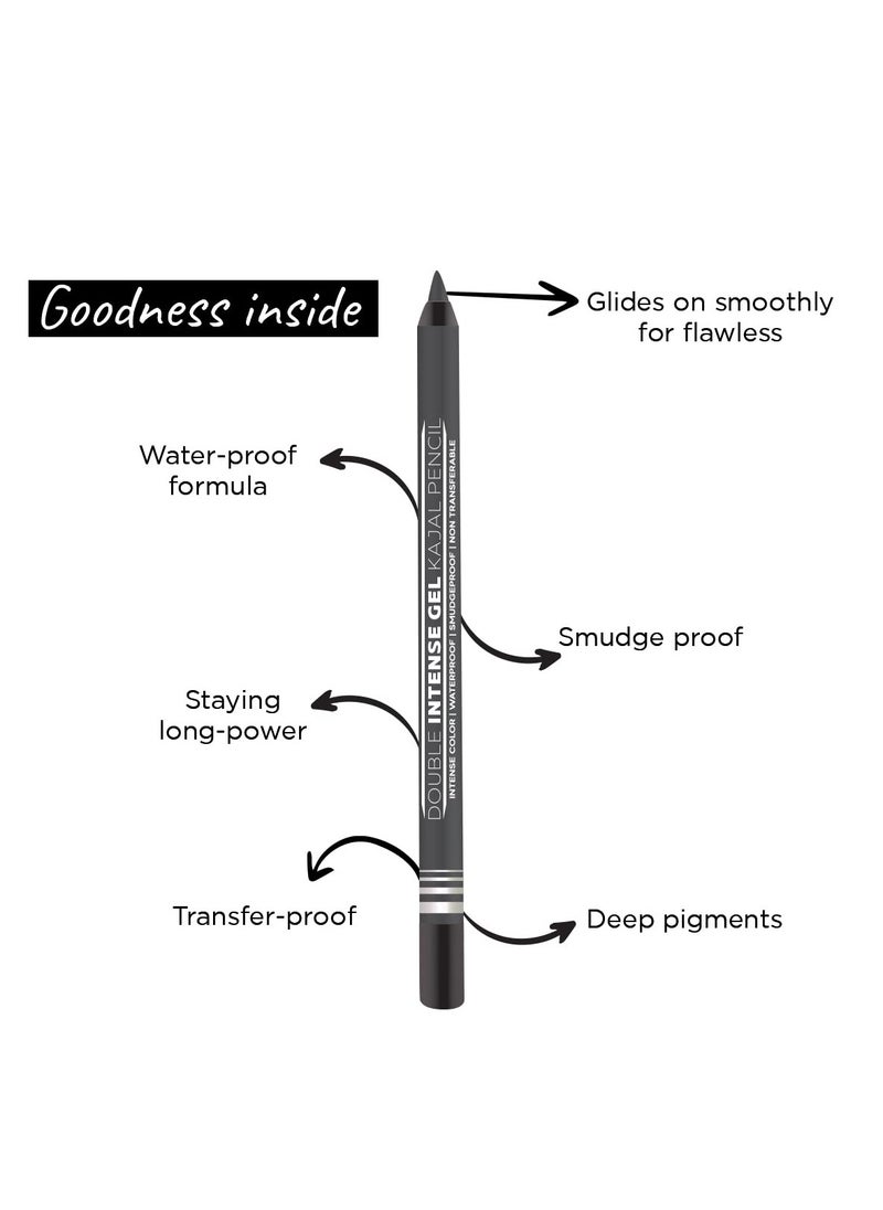 Seven Seas - Seven Seas Double Intense Non Transfer Gel Kajal 24hr Stay Water Proof, Smudge Proof Longlasting Formula  Blue  Silver Combo21.5g each - Image 1