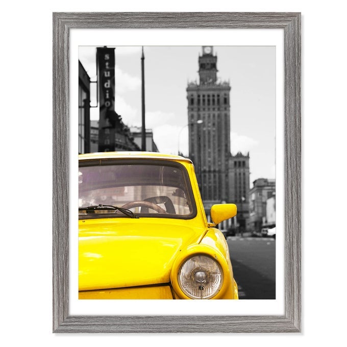 12X16 PICTURE FRAMES MADE OF SOLID WOOD DISPLAY PICTURES 11X14 DIPLOMAS WITH MAT OR 12X16 FRAME WITHOUT MAT RUSTIC PICTURE FRAME FOR 11X14 GRAY WITH MATS FOR WALL MOUNTING