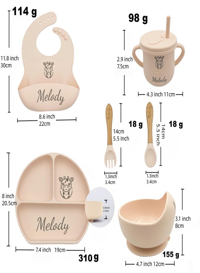 MIYOCAR Personalized Silicone Baby Feeding Kit with Name – BPA-Free Self-Feeding Starter Set for Infants & Toddlers, Custom Baby Gift for Boys and Girls，lovely Baby Product (Color Y24) - Image 3