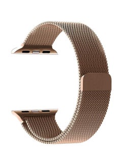 Band For Smart Watch 42/44mm, Stainless Steel Milanese Loop with Adjustable Magnetic Closure Clasp IWatch Band For Smart Watch Series 4 Series 3 Series 2 Series 1, Rose Pink