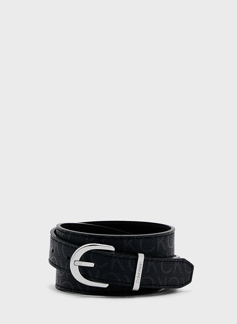 CALVIN KLEIN Monogram Buckle Belt