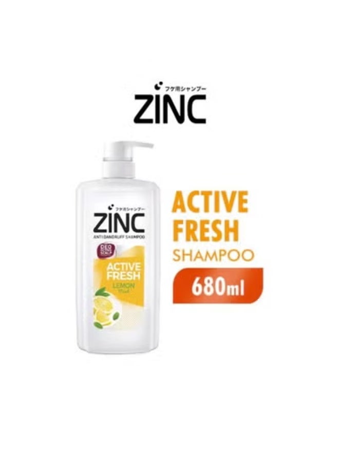 Shampoo Anti Dandruff Active Fresh Lemon Mint 680 ML
