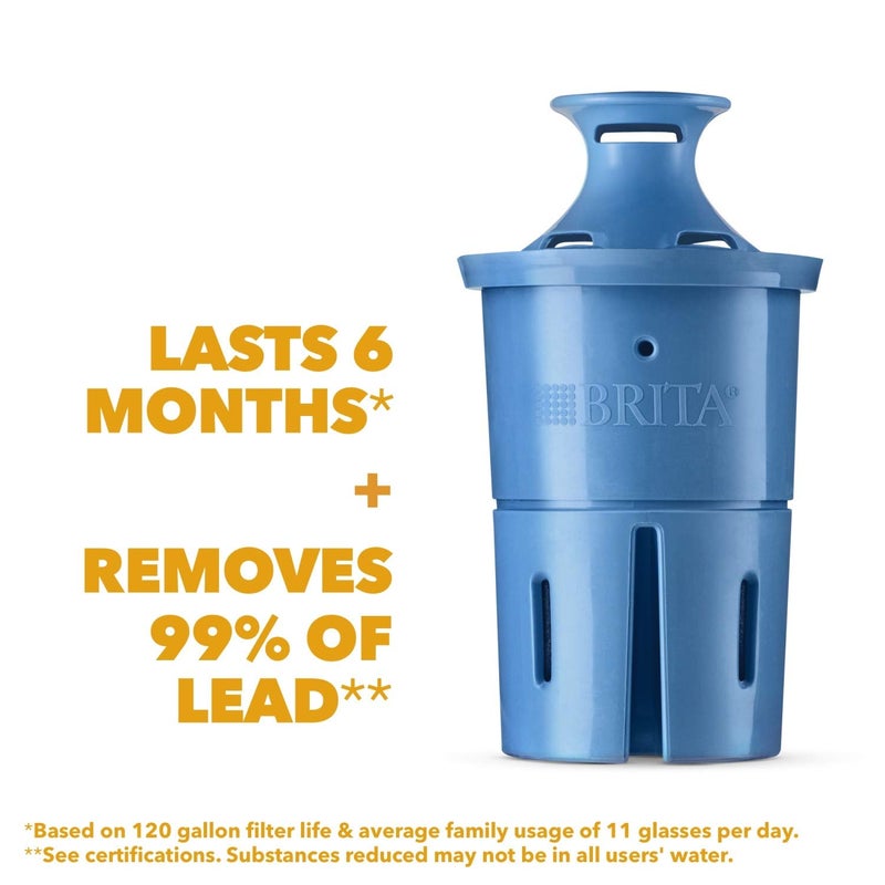 Brita Elite Water Filter Replacement for Pitchers and Dispensers, BPA-Free, Reduces 99% of Lead, Lasts Six Months or 120 Gallons, Includes 1 Pitcher Replacement Filter - Image 2